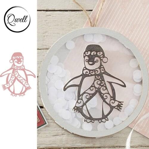 QWELL Animal Cute Penguin Metal Cutting Dies for Scrapbooking and Card Making Paper Embossing Craft New 2019 die cuts