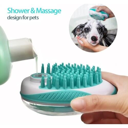 2021 Pet Dog Bath Brush Comb Silicone SPA Shampoo Massage Brush Shower Hair Removal Comb For Dogs Cats Cleaning Grooming Tools