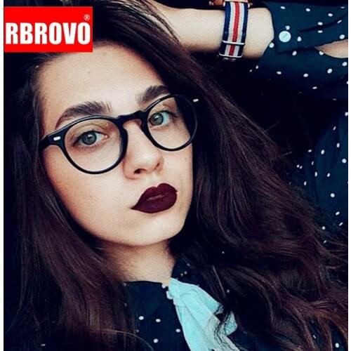RBROVO 2021 Round Glasses Frame Women Vintage Glasses Luxury Eyeglasses for Women/Men Designer Lentes De Lectura Mujer