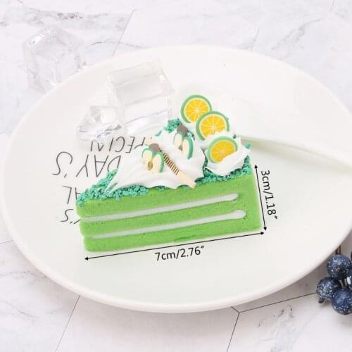 Realistic Artificial Triangle Cake Assorted Fake Cakes Model Photography Props Home Decoration Crafts