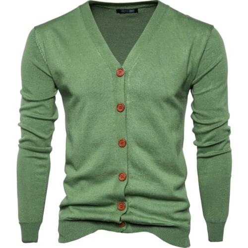 Autumn Green Knitted Top Sweater Men V-neck Long Sleeve Oversized Sweater Cardigan XXL Casual Knitwear Thin Slim Fit Male Top