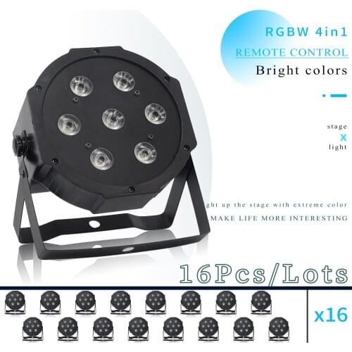 25 Angle big lens 7x12W led Par lights RGBW 4in1 flat par led dmx512 disco lights professional stage dj equipment