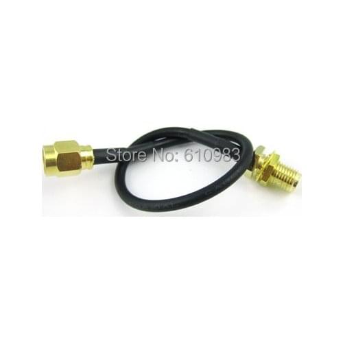 2pieces/lot) Wholesale SMA cable SMA female to SMA male connector pigtail cable RG174 20M