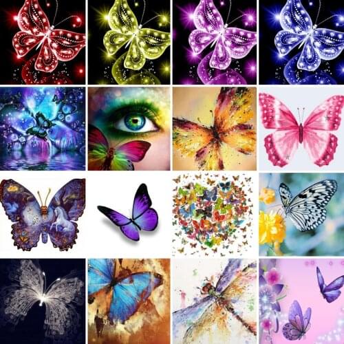 40/45/50/60 diamond painting 5D Full Square Diamond embroidery mosaic Cross Stitch butterfly DIY home Decoration festival Gift