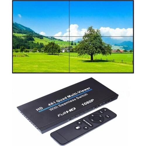 4X1 HD Multi-viewer HD Quad Screen Real Time Multiviewer with seamless Switcher 1080p HD Switch Support 5 Modes