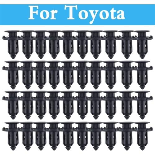 50pcs 9mm Plastic Screw Rivet Push Fit Panel Trim Clips For Toyota Passo Platz Premio Mark Ii Mark X Mirai Mr2 Mr-S Opa