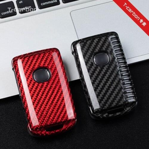 For Mazda 3 Axela 2020 Carbon Fiber Key Case Cover