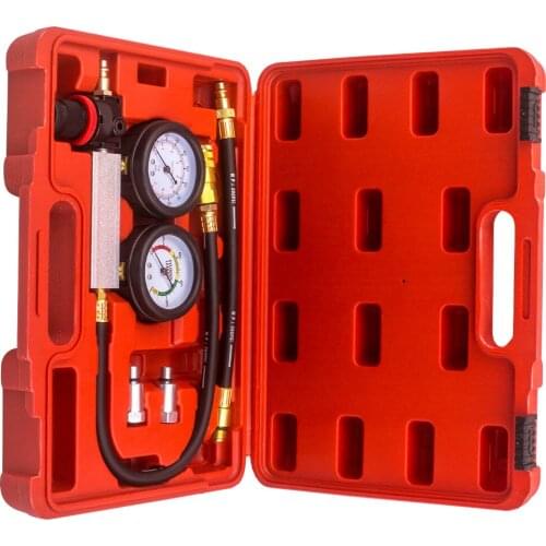 Automotive Engine Cylinder Leak Leakdown Gauge Compression Tester Detector Kit
