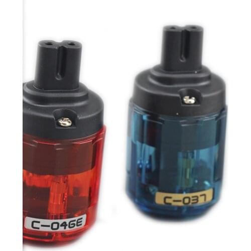 HIFI oyaide c-079 8 IEC C7 power plug - rhodium / gold plated copper connector