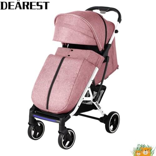 Deareat 819 New 2021 Baby Stroller Lying Down Or Damping Folding Childrens Four Seasons Russia Free Checked
