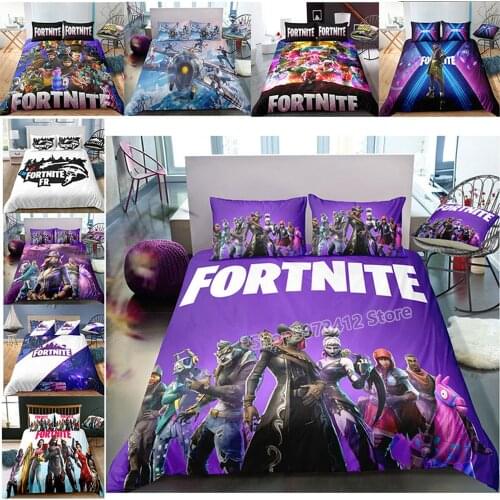Fort nights Bedding Suit Fortnites Quilt Cover Fortress Night 3D Printed Bed Spead Bedroom Bed Duvet Cover Bedclothes 2/3pcs Set