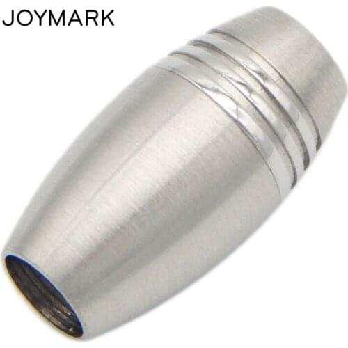 JOYMARK 6 Sizes 3mm-8mm Hole Stainless Steel Barrel Magnetic Clasps For Bracelet Necklace Jewelry Making 10pcs/lot BXGC-089