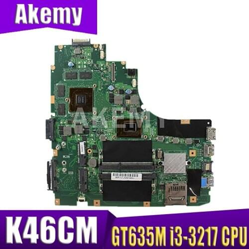 AKemy K46CM Laptop motherboard for ASUS A46C S46C E46C K46CB K46CM mainboard i3 CPU GT635M-2GB