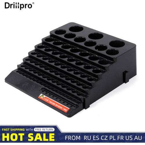 Drill Bit Holder Tool Box Storage Multifunction 85 Hole Reamer Milling Cutter Plastic Desktop Portable Accessories Thick Rack