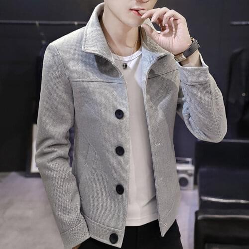 Men Full Sleeve Short Jacker Spring And Autumn Outwear And Patchwork Causal Style Overcoats