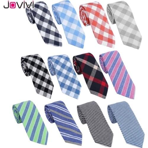 Jovivi Mens Shirt Tie Vintage Checks and Stripes Neckties 10 Patterns for Suit Business Party Fathers Day/Valentines Day Gift