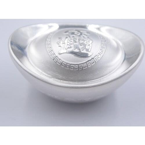 Real S999 Pure Silver 50g 20g 100g Solid Ingot Matte Silver Ingot Decoration Money Invest Jewelry Gift Decoration Pendant