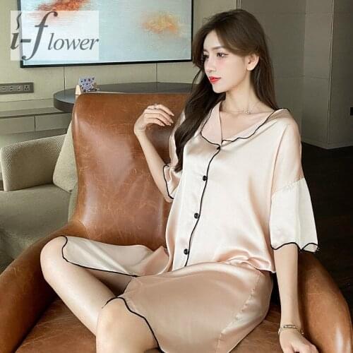 New Summer Ice Silk Nightdress, Large Size Ladies Sleep Shirt Boyfriend Style, Home Wear, Casual, Sleep 5050