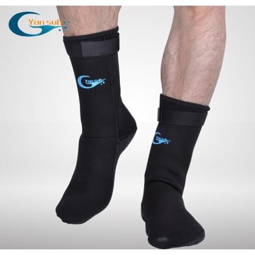 Stab Diving Snorkeling socks socks 3mm thickening skid bottom warm winter swimming equipment with a Velcro cuff