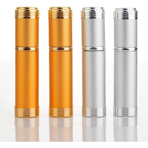 Wholesale 5ml Empty anodized aluminum glass compact perfume atomizer fragrance mini spray scent bottle
