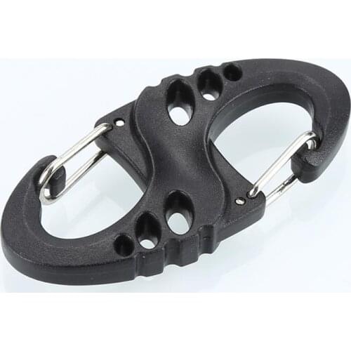 Outdoor 8-Shaped Camping Mountaineer Kettle Buckle Hanging Hook Backpack Tactical Mini Portable Keychain Metal Carabiner 8