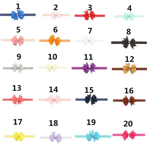 20pcs Girl Boy Bow Rhinestone Headband swallow tail Bowknot Headbands Kids Lovely Hair Accessories Headband Princess Headdress