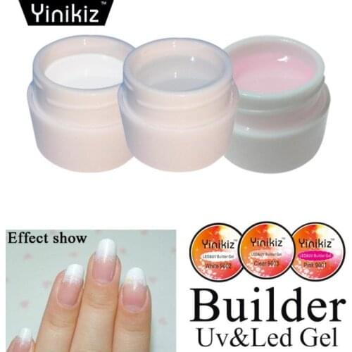 8g Crystal Nail Extension Gel Acrylic Pink White Clear Quick Building Gel For Nail Finger Prolong Form Tips French Manicure Tool