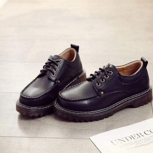 QPFJQD High Quality Woman Winter Boots Genuine Split Leather Ladies England Ankle Booties Female Retro Flat Shoes Spring Autumn