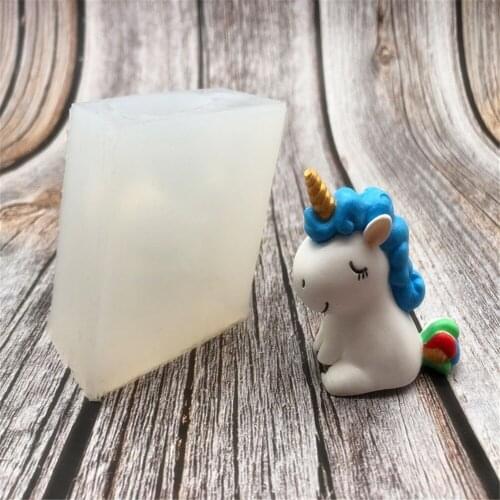3D Unicorn Fondant Cake Silicone Mold Mousse Chocolate Candy Molds Cookies Pastry Biscuits Mould Cake Decoration Baking Tools