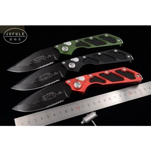 JUFULE Made D2 Mark Elmax blade Aluminum handle outdoor tactical camp hunt EDC tool folding dinner kitchen knife