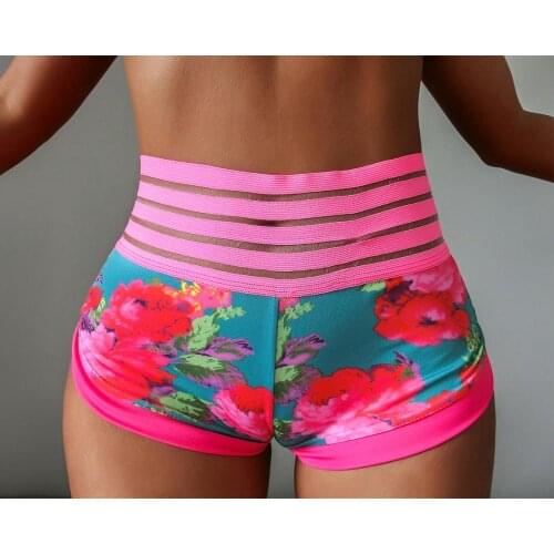 Woman Fitness Yoga Shorts Gym Workout Running breechcloth Yoga Sport Shorts Breathable panties patchwork Sport Hotpants