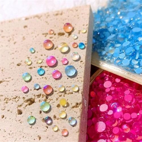 1440PCS(SS4-20) Nail Mermaid Glass Beads Rhinestones Charms For Nails Manicure 3D Crystal Cat Eye Beads Aurora Decorations G1002