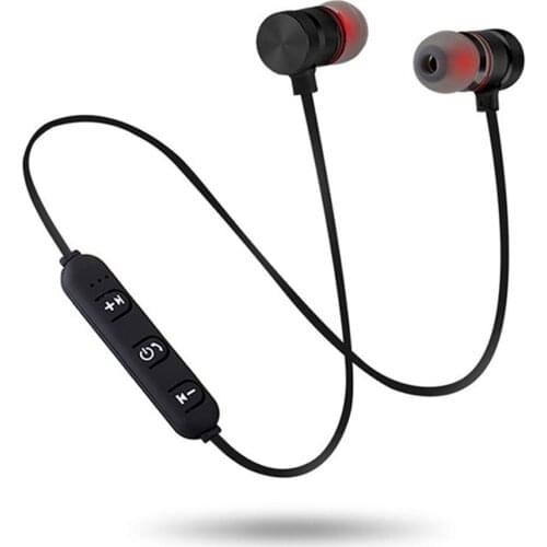 4.2 Bluetooth Earphone Sports Neckband Magnetic Wireless earphones Stereo Earbuds Music Metal Headphones With Mic For All Phones