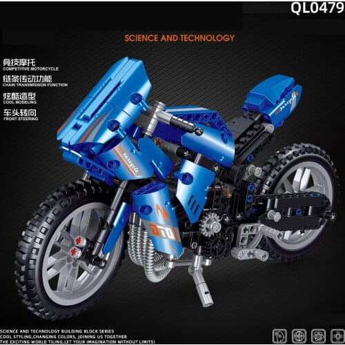 579pcs City Off-road Motorbike Model Building Blocks High-Tech Racing Car Motorcycle MOC Bricks Gifts Toys for Children