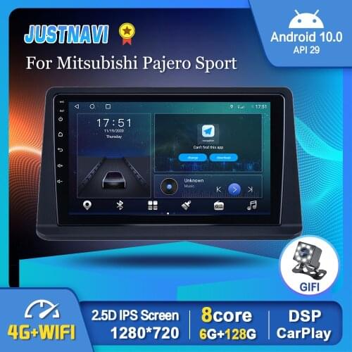 6G 128G Smart Autoradio Car Radio For Mitsubishi Pajero Sport 2002-2014 Android 10.0 Auto WIFI GPS Multimedia Player Navi No DVD