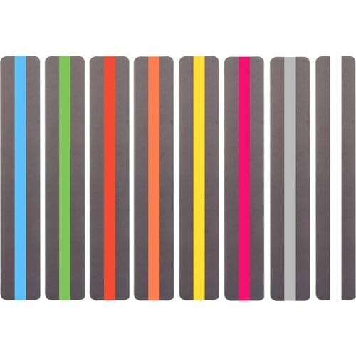 8 Pieces Reading Guide Strips Highlighter Colored Overlays Bookmark for Student Teacher Dyslexia People Cute Paper Book Marker