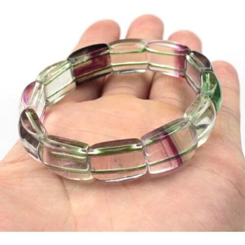 AA Grade fluorite stone beads bracelet natural fluorite bracelet DIY jewelry for woman for gift wholesale