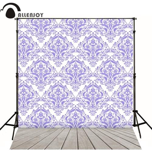 Allenjoy photography backdrops pattern victorian blue custom size backgrounds for photo studio send folded backdrops for sale