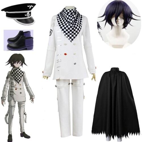 Anime Danganronpa V3 Ouma kokichi Cosplay Costume Japanese Game School Uniform Suit Outfit Clothes shoes Halloween Props