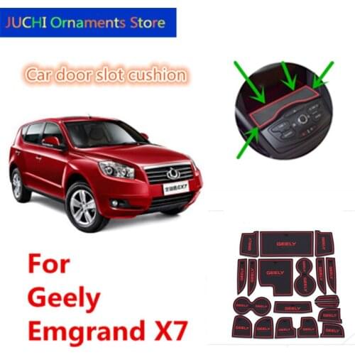 Car door slot cushion, car water cup storage pad, car coasters for Geely Emgrand X7