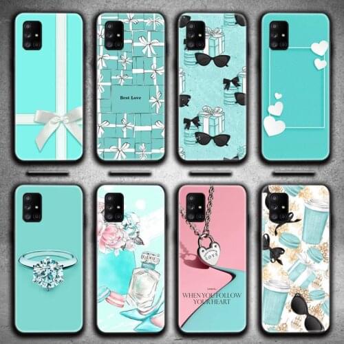Luxury brand blue box girls Phone Case For Samsung Galaxy A21S A01 A11 A31 A81 A10 A20E A30 A40 A50 A70 A80 A71 A51