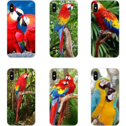 Rainbow Purple Parrot Print Accessories Phone Cases Covers For Xiaomi Redmi 4A S2 Note 3 3S 4 4X 5 Plus 6 7 6A Pro Pocophone F1