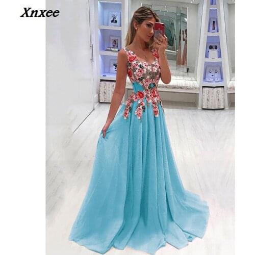 Xnxee Elegant Long Dress Women Evening Summer Dress Party Sexy V-neck Floral Maxi Dress Plus Size Women Clothing S-4XL
