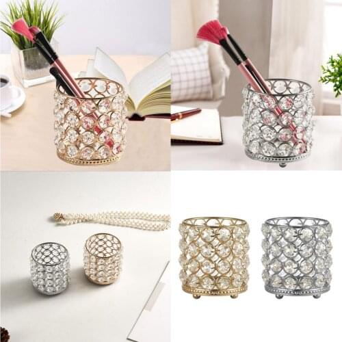 Crystal Candle Holder Jewelry Box Wedding Home Candelabra Tealight Candlestick