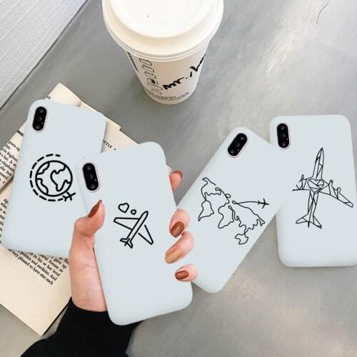 IRONGEER Travel Map Non-slip Plain Cases for IPhone 12 11 Pro Max XR XS Max XS X 6s 7 8 Plus SE2 Silcone Soft Phone Back Cover