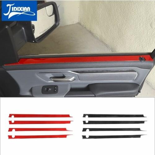 JIDIXIAN Car Window Innner Door Panel Decoration Cover Stickers for Dodge RAM 2018 2019 2020 2021 Interior Accessories