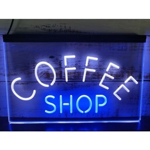 SS144 Coffee Shop Kitchen Bistro Decoration Dual Color LED Neon Sign