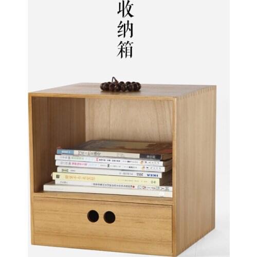 Creative Folk Art Japanese home wood storage box Desktop cosmetic jewelry storage box office stationery life