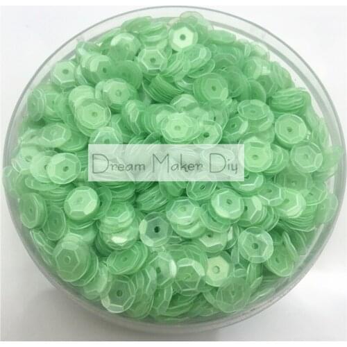 3000pcs/lot 6mm Cup Round Matt Mint Green Loose Sequins Paillette Craft For Sewing Garments Kid Diy Confetti
