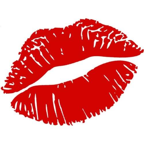 Fashion Car Sticker Sexy Red Lips Auto Decoration Cover Scratches Vinyl Decal for Mini Cooper Kia Rio Passat B6,10cm*7cm